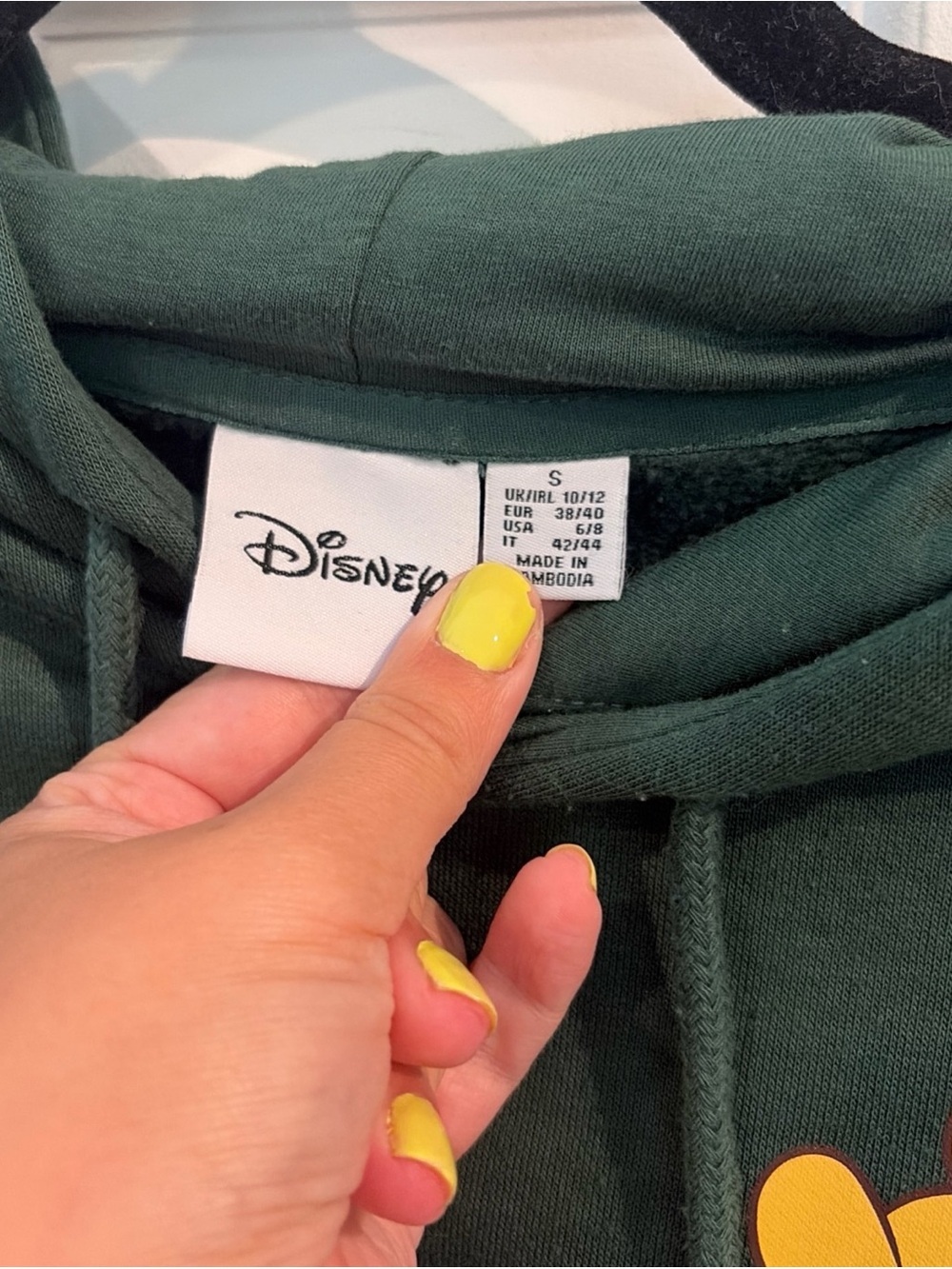 Primark Dark Green Winnie the Pooh Graphic Hoodie - Picture 3 of 5